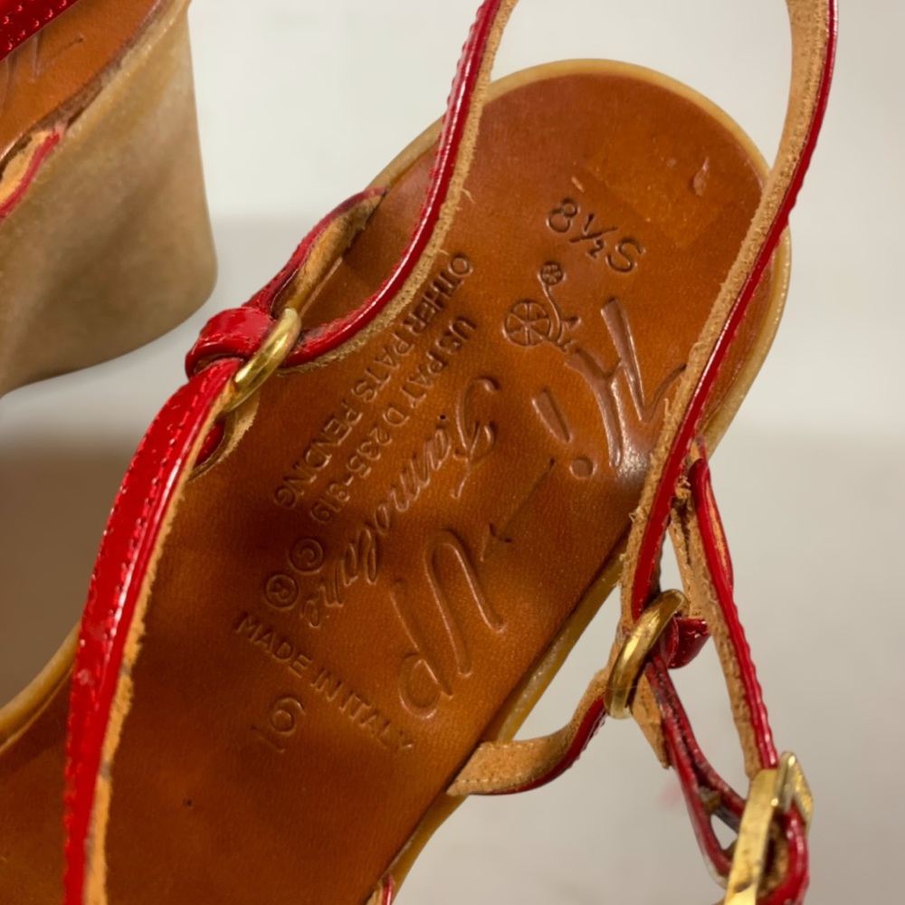 Vintage 1970s “Hi-Up Famolare” wedges, colorful strappy heels - Picture 7 of 11